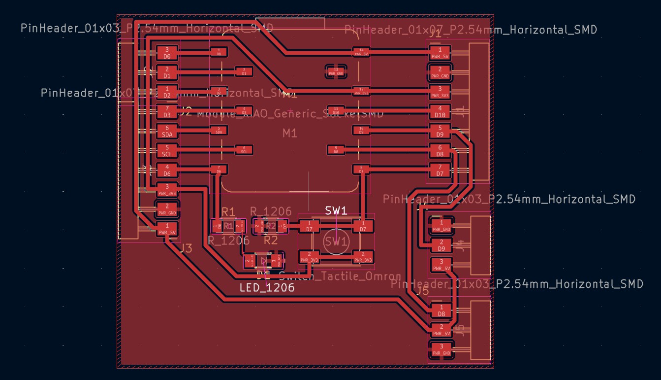The board's PCB