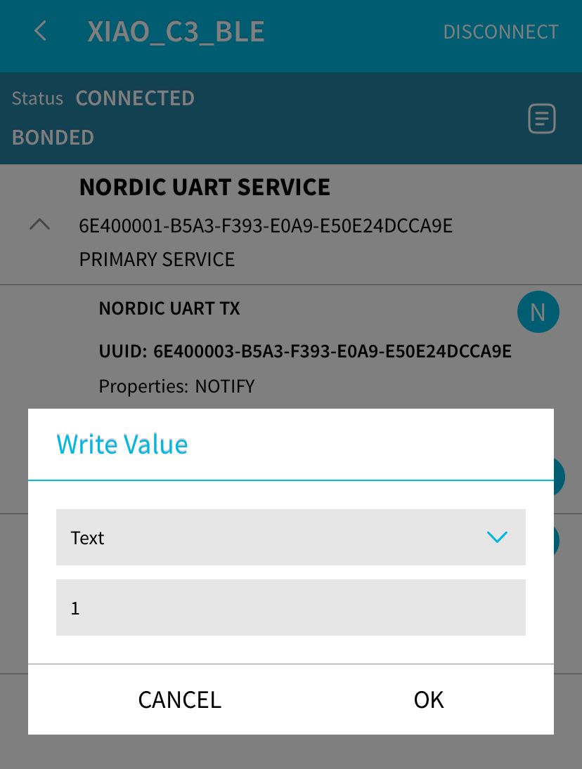 BLE write value interface